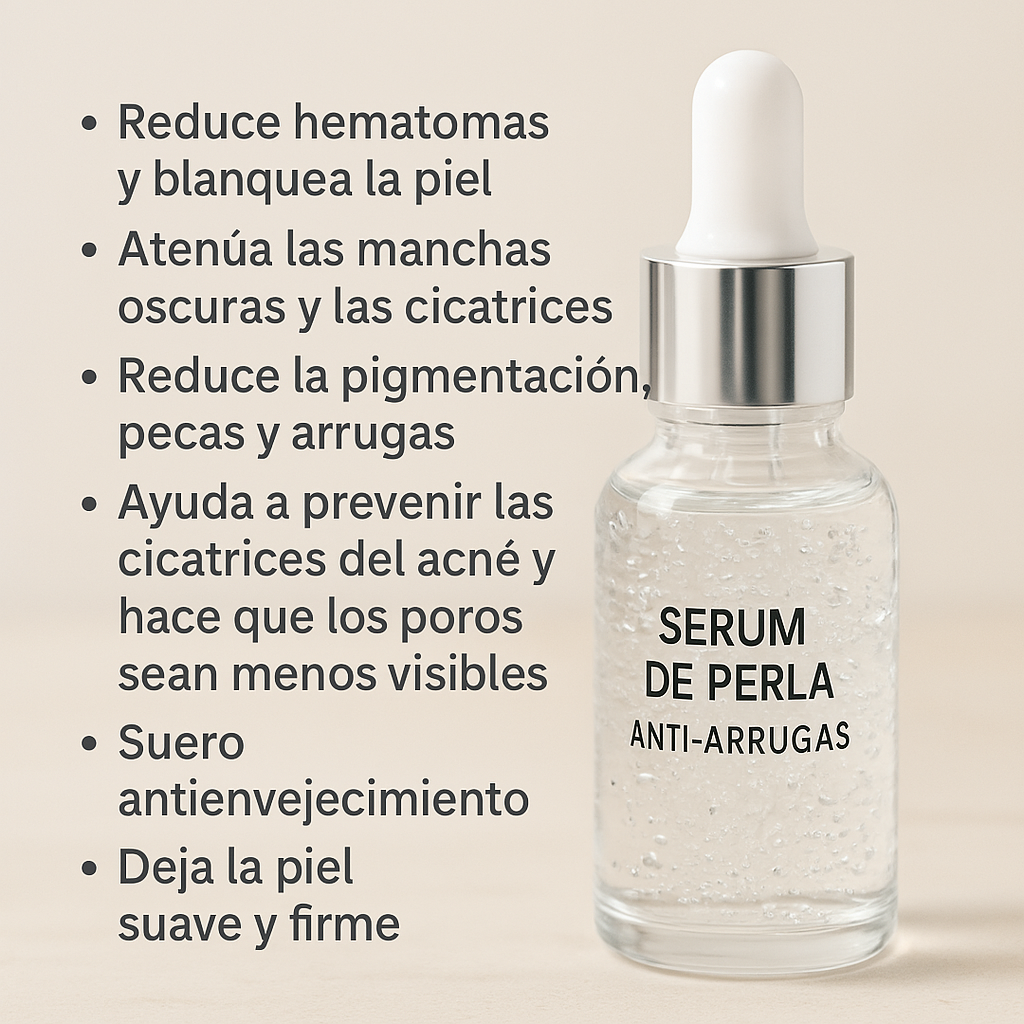 Serum de Perla Anti–Arrugas ✨🧴 – Rejuvenece, Ilumina y Embellece tu piel